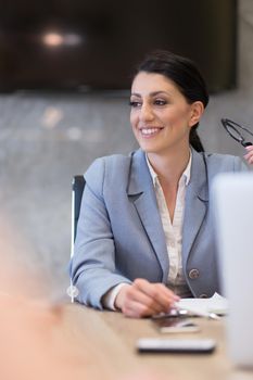 Portrait Of Successful Businesswoman Entrepreneur At Busy startup Office