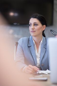 Portrait Of Successful Businesswoman Entrepreneur At Busy startup Office