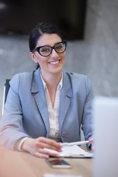 Portrait Of Successful Businesswoman Entrepreneur At Busy startup Office