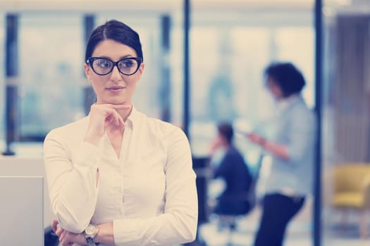 Portrait Of Successful Businesswoman Entrepreneur At Busy startup Office