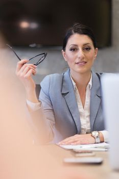 Portrait Of Successful Businesswoman Entrepreneur At Busy startup Office