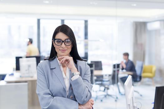 Portrait Of Successful Businesswoman Entrepreneur At Busy startup Office