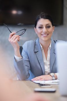 Portrait Of Successful Businesswoman Entrepreneur At Busy startup Office