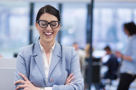 Portrait Of Successful Businesswoman Entrepreneur At Busy startup Office