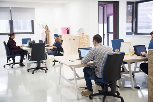 startup business people group working everyday job  at modern office