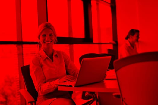 business woman  with her staff,  people group in background at modern bright office indoors