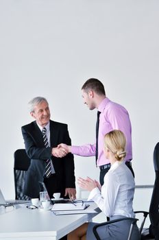 business people  group at a meeting in a light and modern office environment.