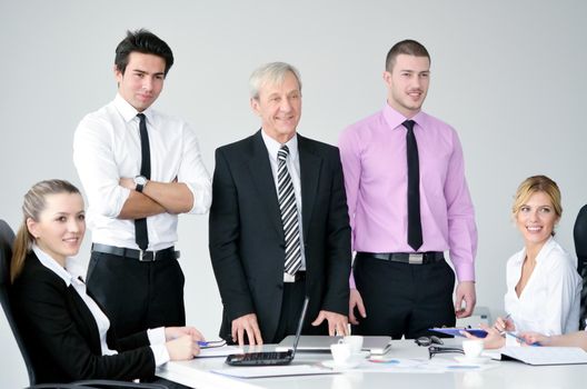 business people  group at a meeting in a light and modern office environment.