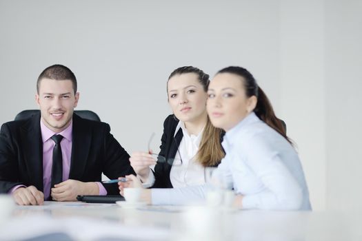 business people  team  at a meeting in a light and modern office environment.