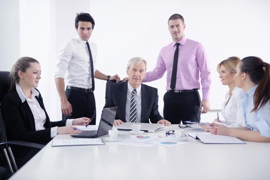 business people  team  at a meeting in a light and modern office environment.