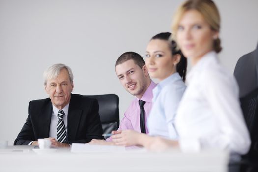 business people  team  at a meeting in a light and modern office environment.