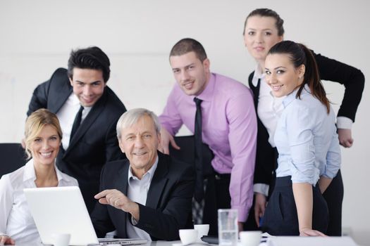 business people  team  at a meeting in a light and modern office environment.