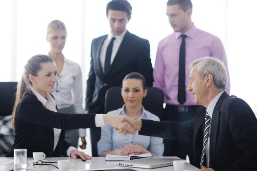 business people  team  at a meeting in a light and modern office environment.