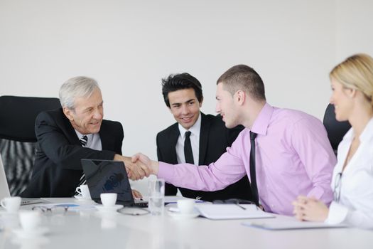 business people  team  at a meeting in a light and modern office environment.