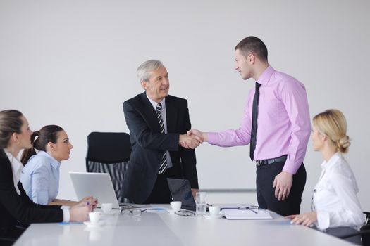 business people  team  at a meeting in a light and modern office environment.