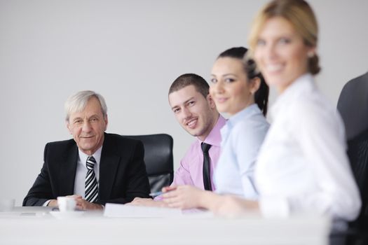 business people  team  at a meeting in a light and modern office environment.