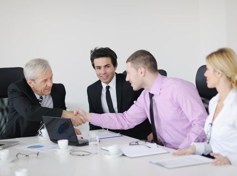 business people  team  at a meeting in a light and modern office environment.