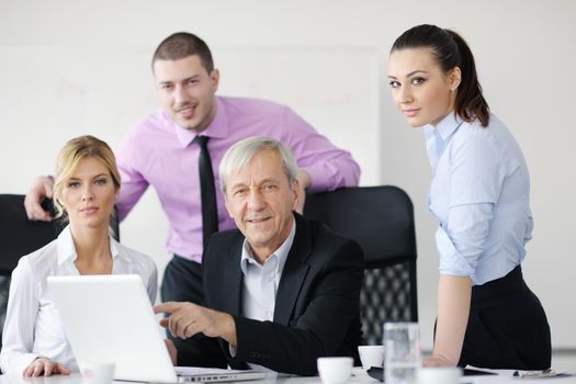 business people  team  at a meeting in a light and modern office environment.