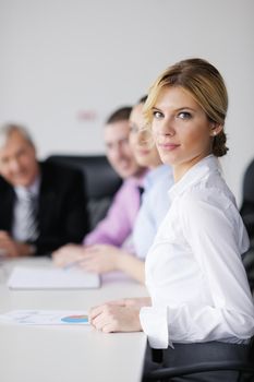 business people  team  at a meeting in a light and modern office environment.