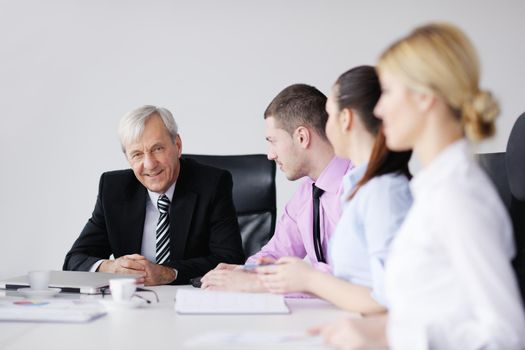 business people  team  at a meeting in a light and modern office environment.