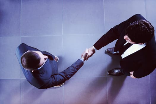 business people shaking hands make deal and sign contract