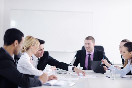 business people  team  at a meeting in a light and modern office environment.