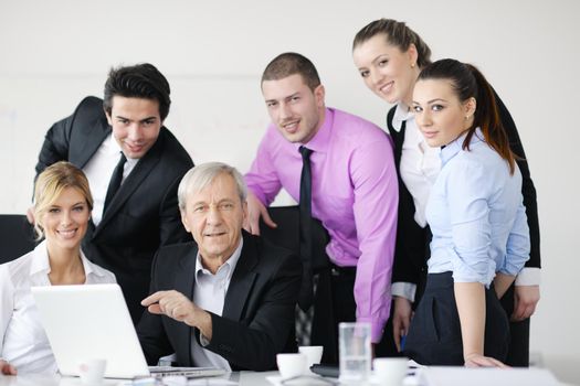 business people  team  at a meeting in a light and modern office environment.