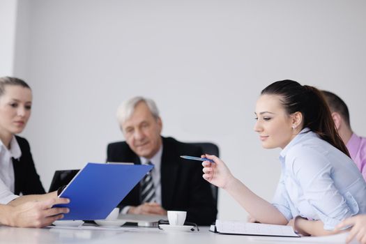 business people  team  at a meeting in a light and modern office environment.