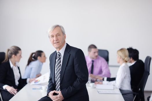 business people  team  at a meeting in a light and modern office environment.