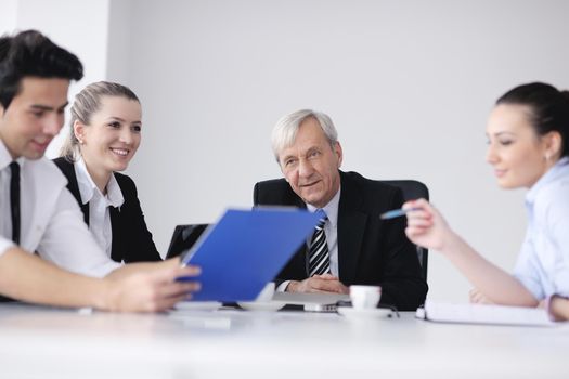 business people  team  at a meeting in a light and modern office environment.