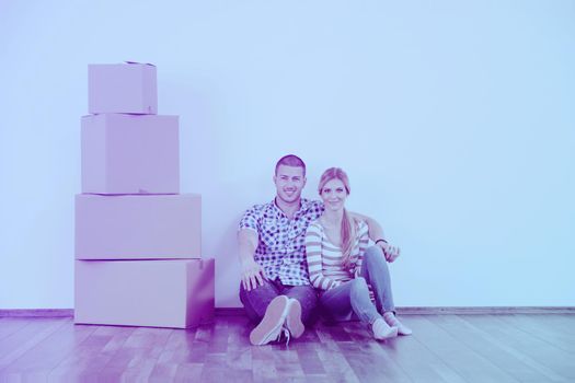 happy Young couple moving in new home