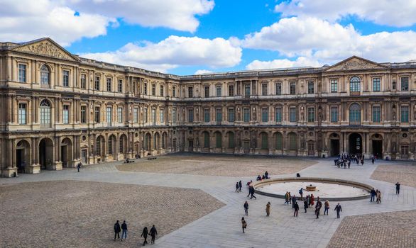 Paris / France - April 03 2019. The Louvre Museum Paris