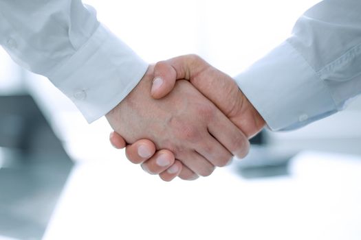 Business handshake. Business handshake and business people concept