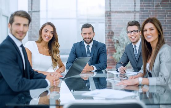 business Manager and employees at an office business meeting.business concept