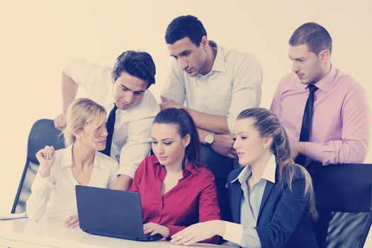 business people  team  at a meeting in a light and modern office environment.