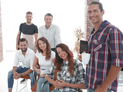 group portrait of the creative team in the office