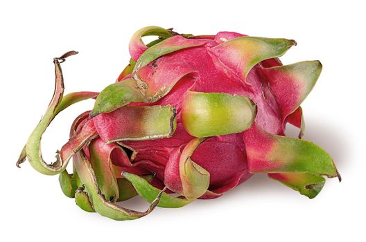 Dragon fruit horizontally isolated on a white background