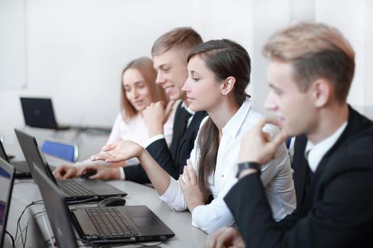 Staff training in the conference room, training and development of people.business and education