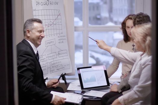 financial partners discussing a new commercial contract .the concept of partnership
