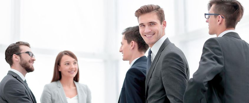 group of young business people.