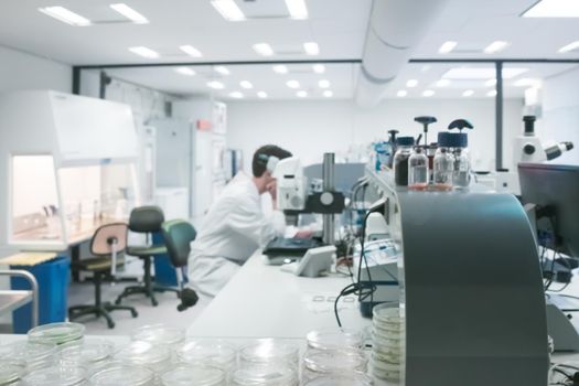 Scientists in the laboratory are developing vaccines against coronavirus COVID-19