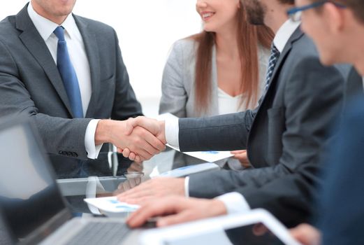 handshake partners at the Desk.