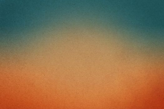 Abstract background of brown paper with teal blue and orange color graddieent