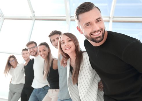 young business team standing in the office.photo with copy space