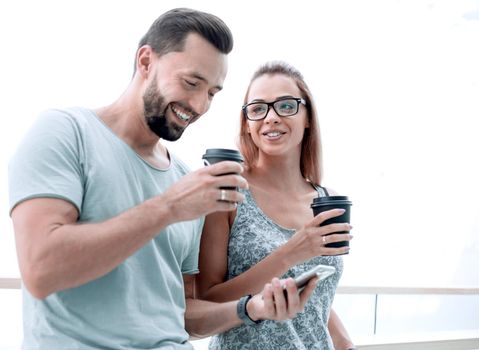 close up.couple in love on a walk in the city.people and technology