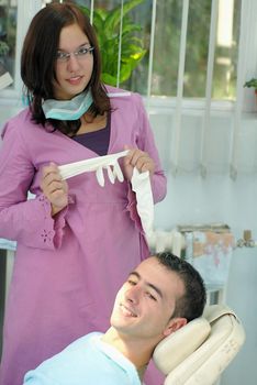 girl on dentist chair