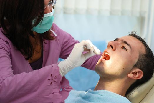 girl on dentist chair