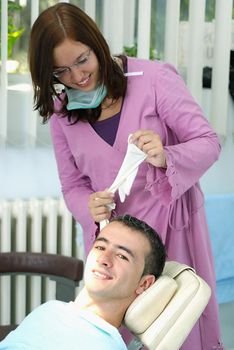 girl on dentist chair