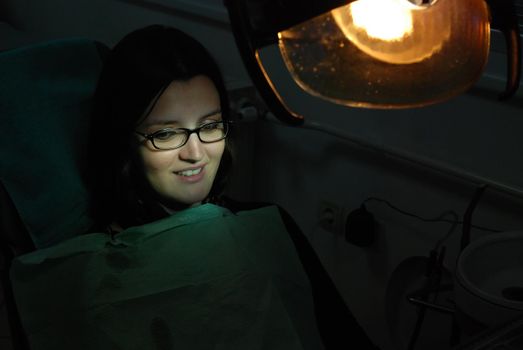 girl on dentist chair