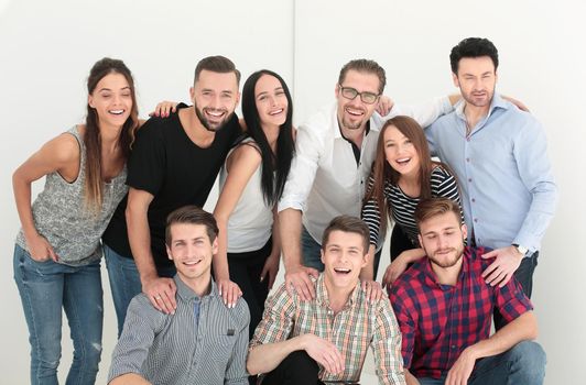 portrait of creative business team.isolated on light background